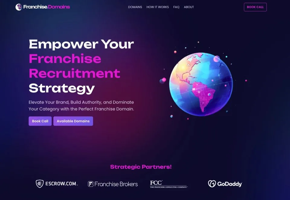 Franchise.Domains homepage