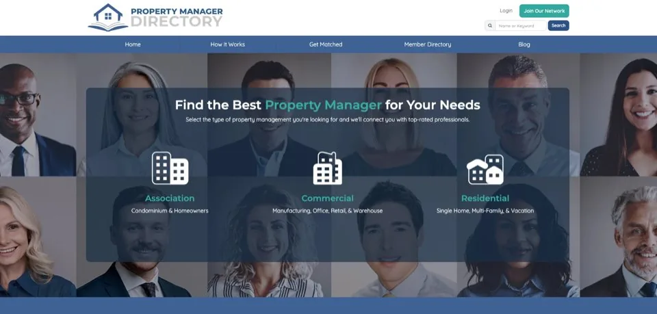PropertyManagerDirectory.com homepage